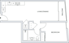 1 Bedroom Floor Plan